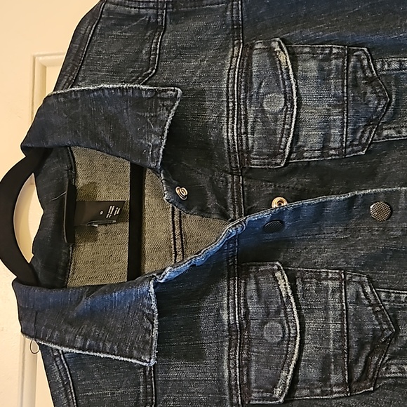 Lane Bryant Dark Blue Short Jean Jacket Size 22 - Picture 4 of 8